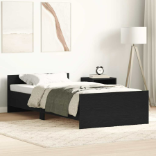 vidaXL fekete tölgy színű szerelt fa ágykeret matrac nélkül 90x190 cm ágy és ágykellék