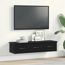 vidaXL fekete tölgy színű szerelt fa faliszekrény 88x26x18,5 cm bútor