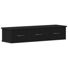 vidaXL fekete tölgy színű szerelt fa faliszekrény 88x26x18,5 cm (861994) bútor