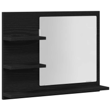 vidaXL fekete tölgy színű szerelt fa fürdőszobai tükör 60x10,5x45 cm (862546) fürdőszoba bútor