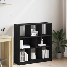vidaXL fekete tölgy színű szerelt fa könyvszekrény 97,5x29,5x100 cm bútor