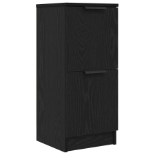 vidaXL Fekete Tölgy Tálalószekrény - 30x30x70 cm, Mérnöki Fából Készült (862098) bútor