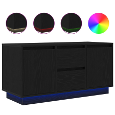 vidaXL fekete tölgy TV-szekrény LED-világítással 100x41x50 cm (861410) bútor