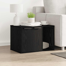 vidaXL fekete tölgyfa macskaalom tároló 60 x 40 x 40 cm macskatoalett