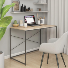 vidaXL fekete-tölgyszínű forgácslap számítógépasztal 110 x 60 x 70 cm íróasztal