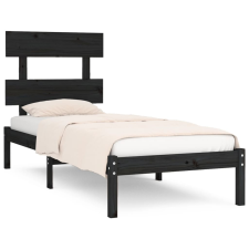 vidaXL fekete tömör fa ágykeret 100 x 200 cm (3104667) ágy és ágykellék