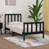 vidaXL fekete tömör fa ágykeret 75 x 190 cm (2FT6 Small Single)