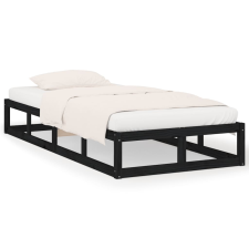 vidaXL fekete tömör fa ágykeret 90 x 190 cm (3FT Single) (820830) ágy és ágykellék