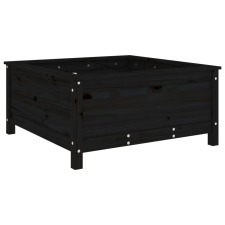 vidaXL fekete tömör fenyő kerti növénytartó 82,5x82,5x39 cm (825300) kerti tárolás