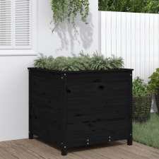 vidaXL fekete tömör fenyő kerti növénytartó 82,5x82,5x78 cm kerti tárolás
