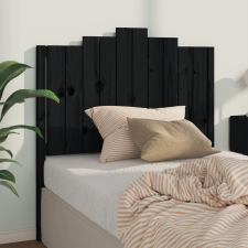 vidaXL fekete tömör fenyőfa ágyfejtámla 106x4x110 cm ágy és ágykellék