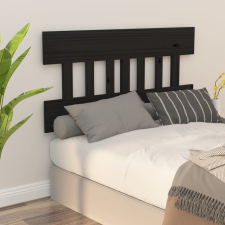 vidaXL fekete tömör fenyőfa ágyfejtámla 123,5x3x81 cm ágy és ágykellék
