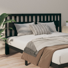 vidaXL fekete tömör fenyőfa ágyfejtámla 125,5 x 4 x 100 cm ágy és ágykellék