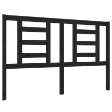 vidaXL fekete tömör fenyőfa ágyfejtámla 146 x 4 x 100 cm (818824) ágy és ágykellék