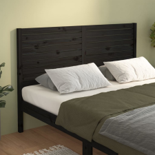 vidaXL fekete tömör fenyőfa ágyfejtámla 156x4x100 cm ágy és ágykellék