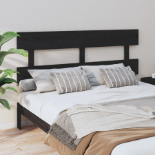 vidaXL fekete tömör fenyőfa ágyfejtámla 164x3x81 cm ágy és ágykellék