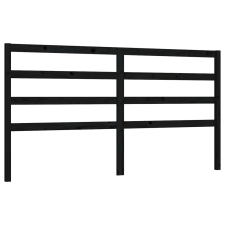 vidaXL fekete tömör fenyőfa ágyfejtámla 186 x 4 x 100 cm (817659) ágy és ágykellék