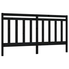 vidaXL fekete tömör fenyőfa ágyfejtámla 206 x 4 x 100 cm (817814) ágy és ágykellék