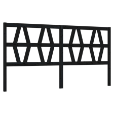 vidaXL fekete tömör fenyőfa ágyfejtámla 206 x 4 x 100 cm (818644) ágy és ágykellék