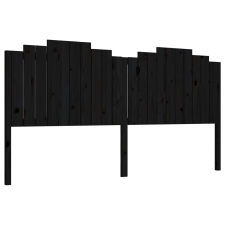 vidaXL fekete tömör fenyőfa ágyfejtámla 206x4x110 cm (818494) ágy és ágykellék