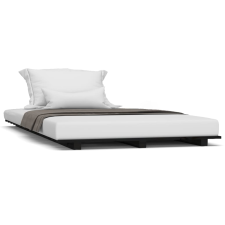vidaXL fekete tömör fenyőfa ágykeret 100 x 200 cm (824557) ágy és ágykellék
