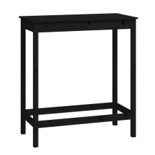 vidaXL fekete tömör fenyőfa bárasztal 100 x 50 x 110 cm (822156) bútor