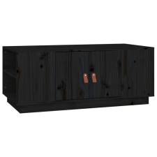 vidaXL fekete tömör fenyőfa dohányzóasztal 100 x 50 x 41 cm (818259) bútor