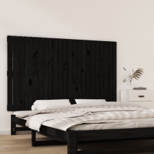 vidaXL fekete tömör fenyőfa fali fejtámla 147 x 3 x 90 cm ágy és ágykellék