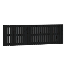vidaXL fekete tömör fenyőfa fali fejtámla 185x3x60 cm (824867) ágy és ágykellék