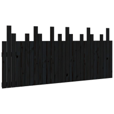 vidaXL fekete tömör fenyőfa fali fejtámla 185x3x80 cm (824817) ágy és ágykellék