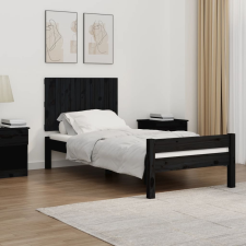 vidaXL fekete tömör fenyőfa fali fejtámla 95,5 x 3 x 60 cm ágy és ágykellék