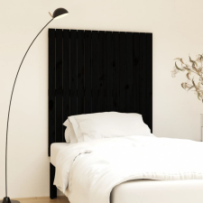 vidaXL fekete tömör fenyőfa fali fejtámla 95,5x3x110 cm ágy és ágykellék