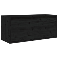 vidaXL fekete tömör fenyőfa faliszekrény 80 x 30 x 35 cm (813463) bútor