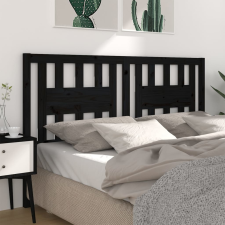 vidaXL fekete tömör fenyőfa fejtámla 166 x 4 x 100 cm ágy és ágykellék