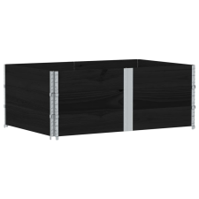 vidaXL fekete tömör fenyőfa kerti növénytartó 150 x 100 cm kerti tárolás