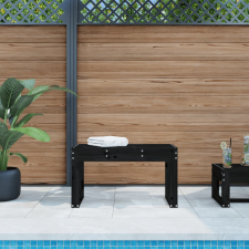 vidaXL fekete tömör fenyőfa kerti pad 80x38x45 cm kerti bútor