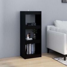 vidaXL Fekete tömör fenyőfa könyvszekrény/térelválasztó 40x30x103,5 cm bútor