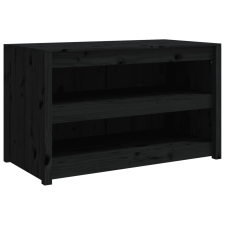 vidaXL fekete tömör fenyőfa kültéri konyhaszekrény 106x55x64 cm (832335) bútor