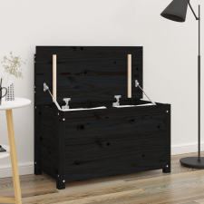 vidaXL fekete tömör fenyőfa pad 80 x 41 x 77 cm bútor