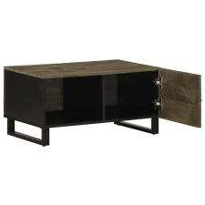 vidaXL fekete tömör mangófa dohányzóasztal 80 x 50 x 40 cm (4017688) bútor