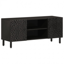 vidaXL Fekete tömör mangófa TV-szekrény 105 x 33 x 46 cm bútor