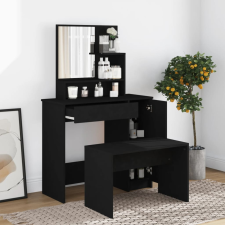 vidaXL fekete tükrös fésülködőasztal 86,5 x 35 x 136 cm bútor