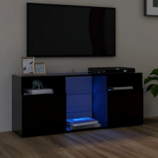 vidaXL fekete TV-szekrény LED-lámpákkal 120 x 35 x 50 cm bútor