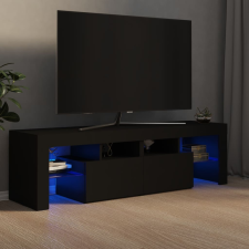 vidaXL fekete TV-szekrény LED-lámpákkal 140 x 35 x 40 cm bútor