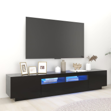vidaXL fekete TV-szekrény LED-lámpákkal 200 x 35 x 40 cm bútor