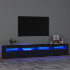vidaXL fekete TV-szekrény LED-lámpákkal 240x35x40 cm bútor