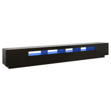 vidaXL fekete TV-szekrény LED-lámpákkal 300 x 35 x 40 cm (3081925) bútor