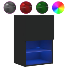 vidaXL fekete TV-szekrény LED-lámpákkal 40,5x30x60 cm (837031) bútor