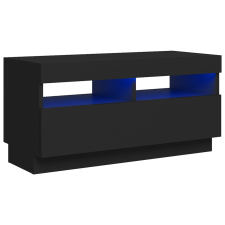 vidaXL fekete TV-szekrény LED-lámpákkal 80 x 35 x 40 cm (804446) bútor