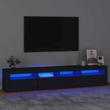 vidaXL Fekete TV-szekrény LED-világítással 210x35x40 cm (3152731) bútor